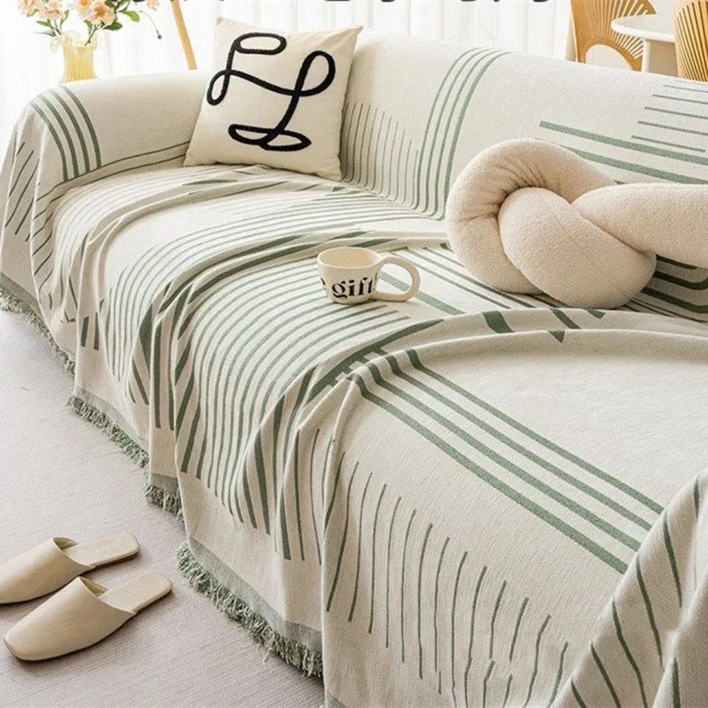Snowflake Chenille Sofa Cover - Soft, Thick, Machine Washable