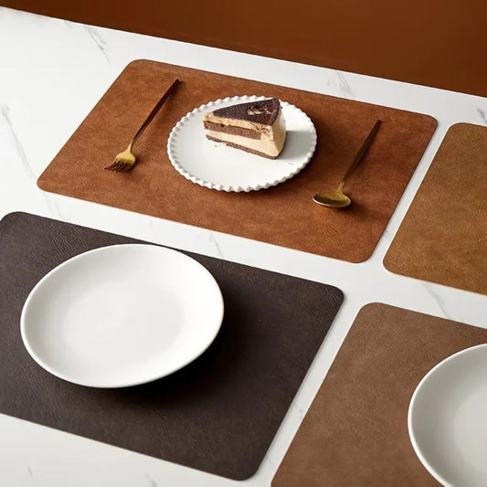 Vintage PU Leather Dining Placemat