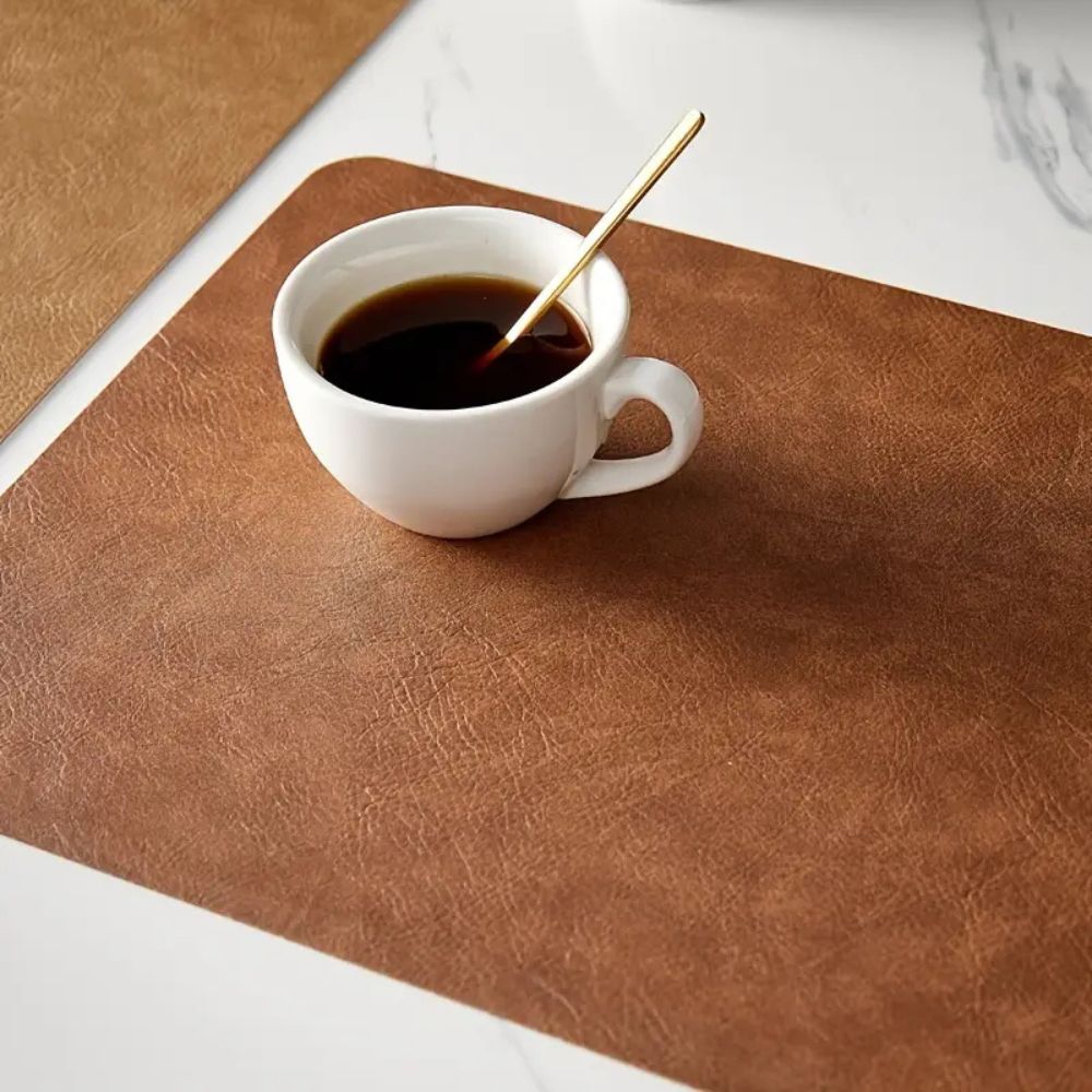 Vintage PU Leather Dining Placemat