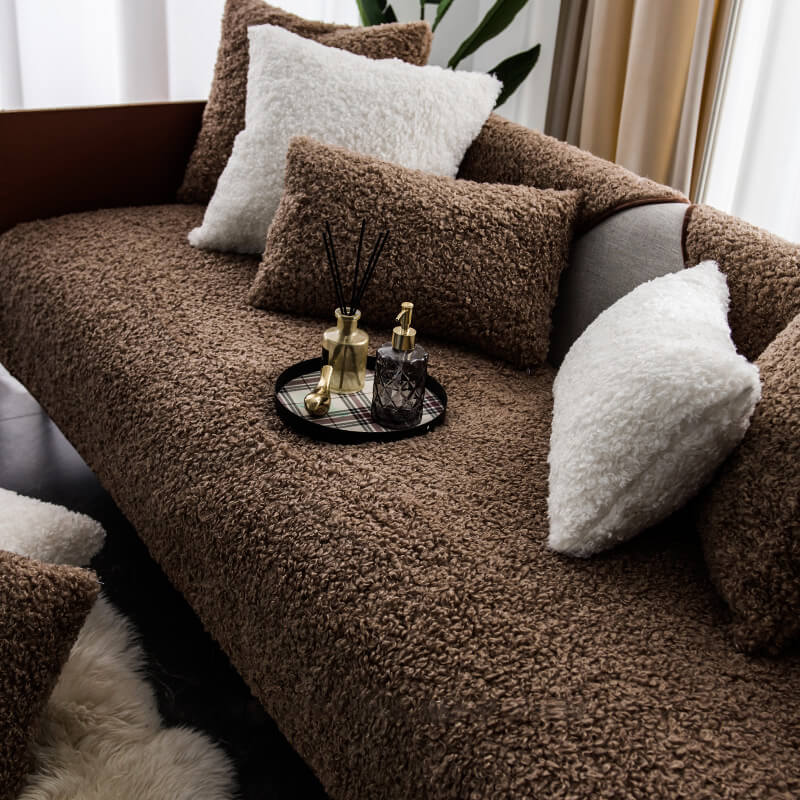 Luxury Fleece Non-Slip Sofa Cover for Pets