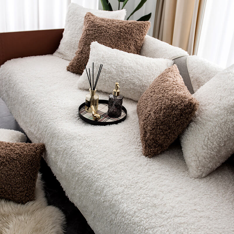 Luxury Fleece Non-Slip Sofa Cover for Pets