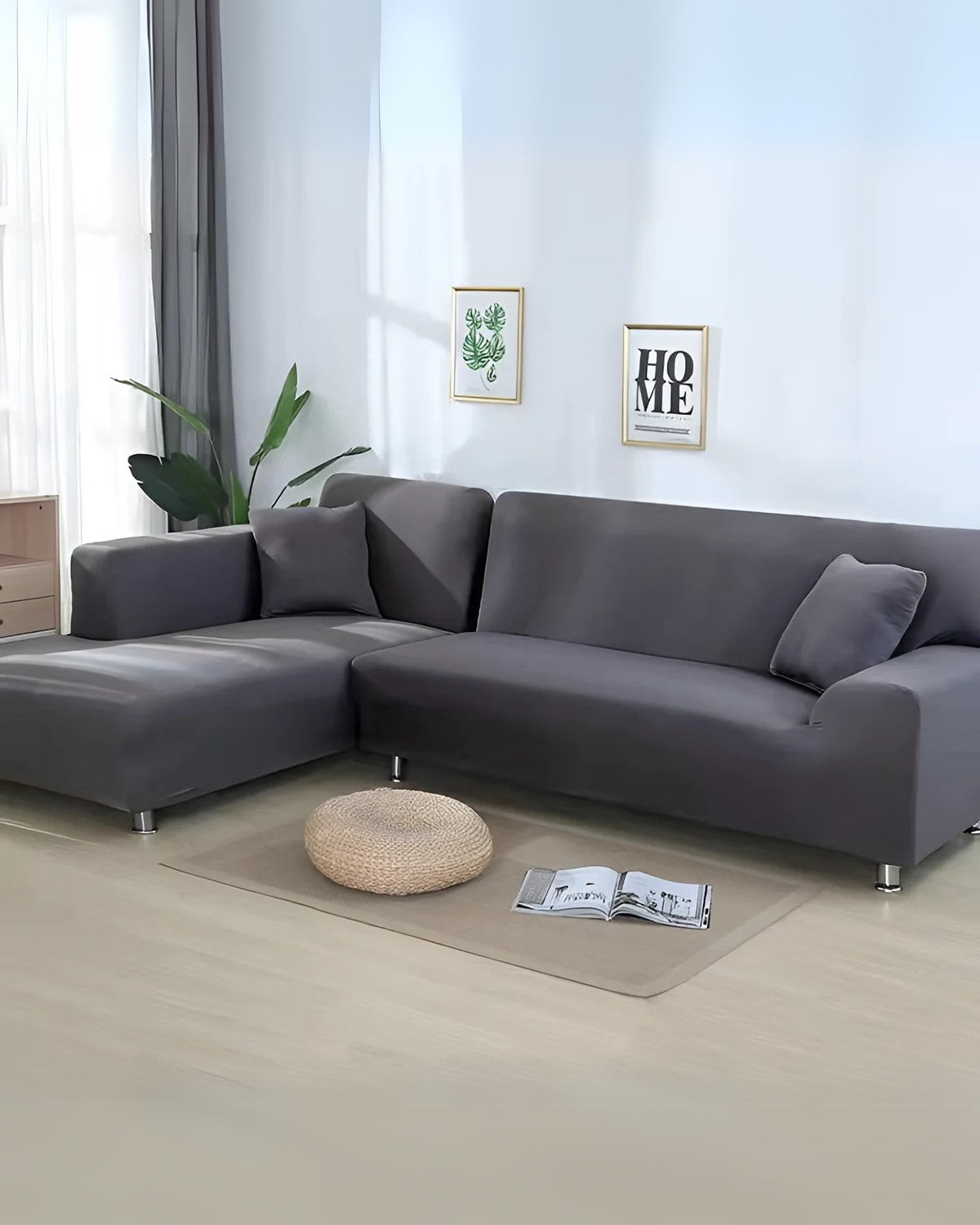 Stretch Fit Modular Sofa Cover for Sectional Couches