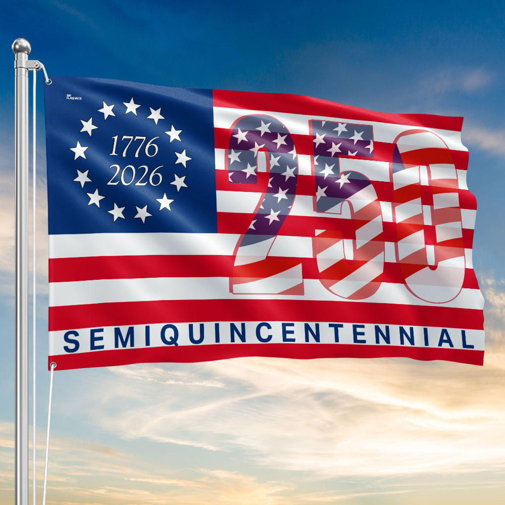 Patriotic Grommet Flag for America's 250th Anniversary