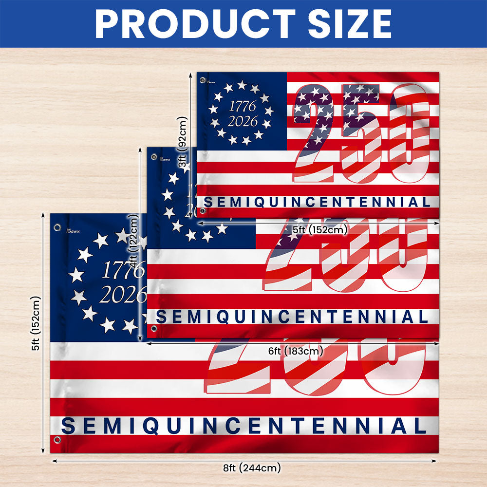 Patriotic Grommet Flag for America's 250th Anniversary