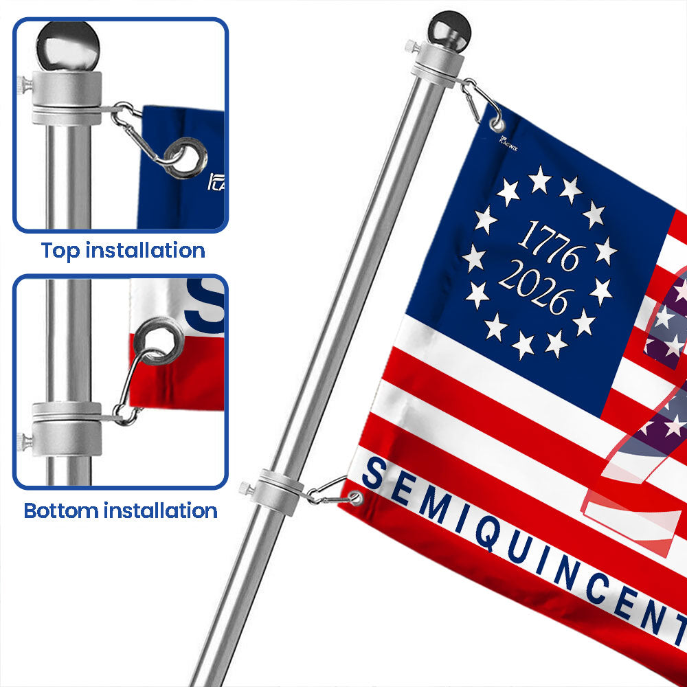 Patriotic Grommet Flag for America's 250th Anniversary