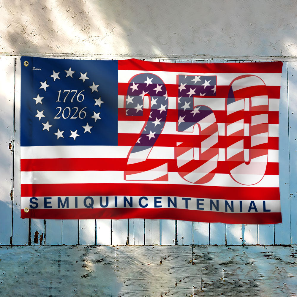 Patriotic Grommet Flag for America's 250th Anniversary