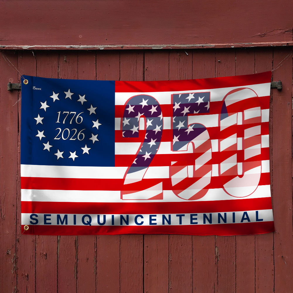 Patriotic Grommet Flag for America's 250th Anniversary