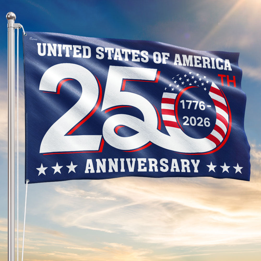 1776 2026 American Flag for 250th Anniversary Celebration - Canvas, Double-Sided, 3 Sizes