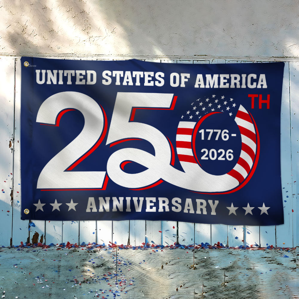 1776 2026 American Flag for 250th Anniversary Celebration - Canvas, Double-Sided, 3 Sizes