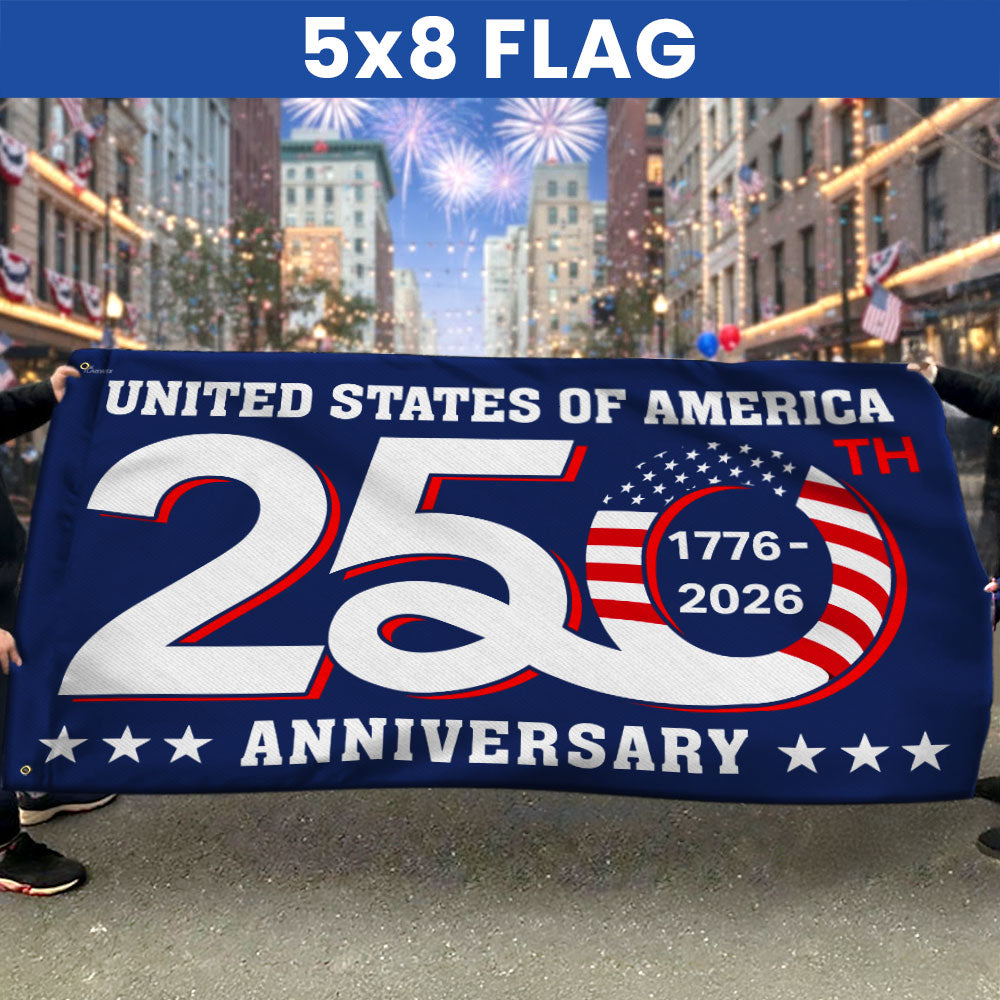 1776 2026 American Flag for 250th Anniversary Celebration - Canvas, Double-Sided, 3 Sizes