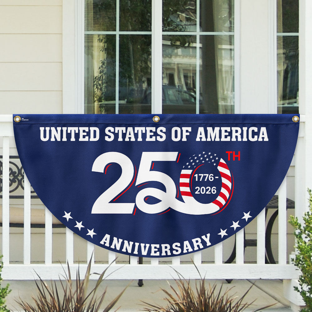 1776 2026 Patriotic Fan Flag - Double-Sided Canvas Decoration