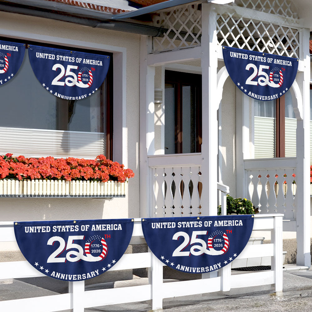 1776 2026 Patriotic Fan Flag - Double-Sided Canvas Decoration