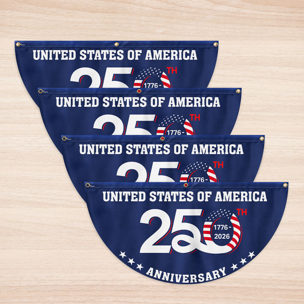 1776 2026 Patriotic Fan Flag - Double-Sided Canvas Decoration