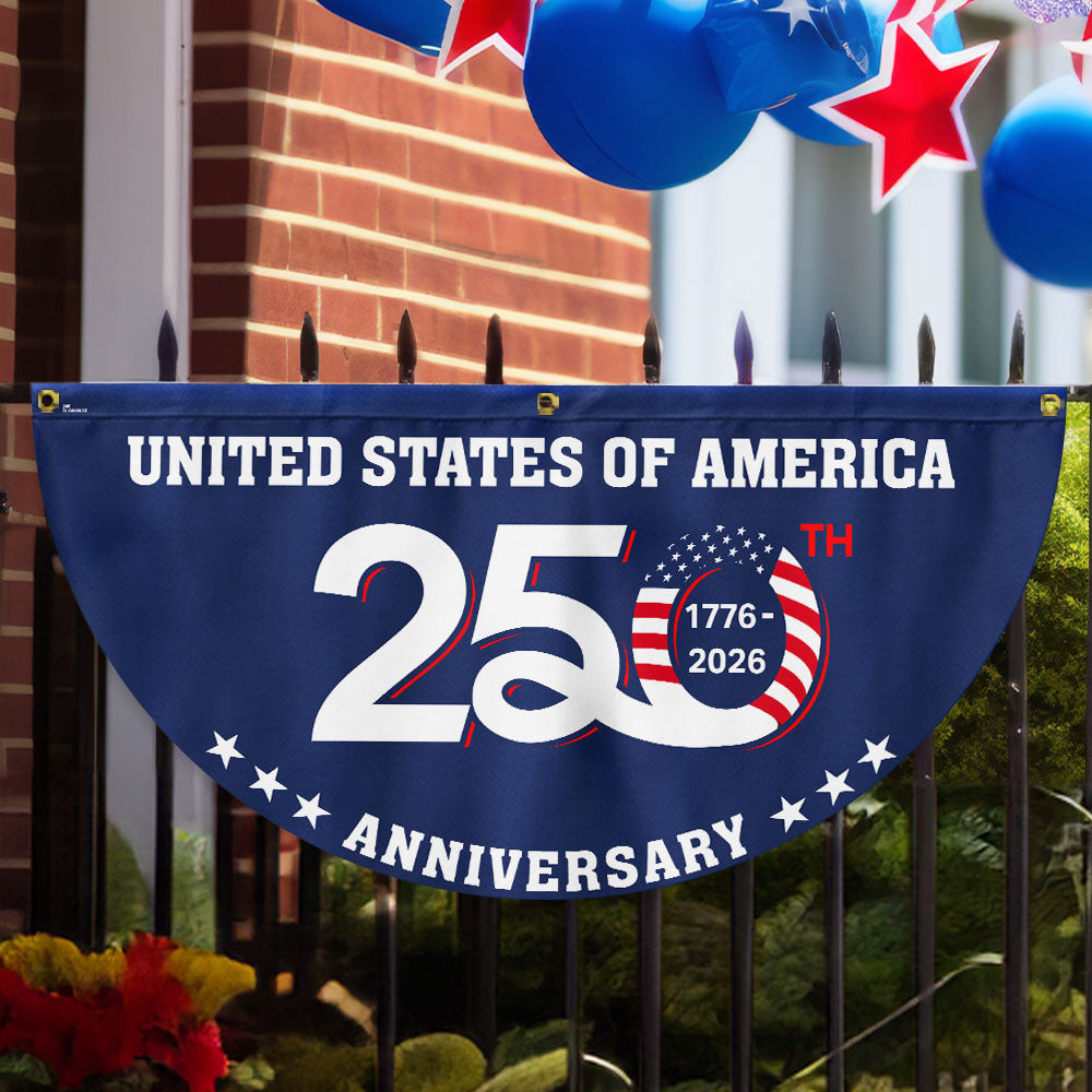 1776 2026 Patriotic Fan Flag - Double-Sided Canvas Decoration