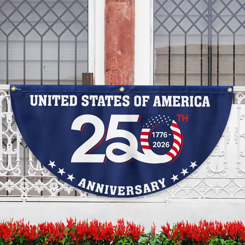 1776 2026 Patriotic Fan Flag - Double-Sided Canvas Decoration