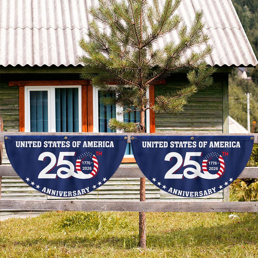 1776 2026 Patriotic Fan Flag - Double-Sided Canvas Decoration
