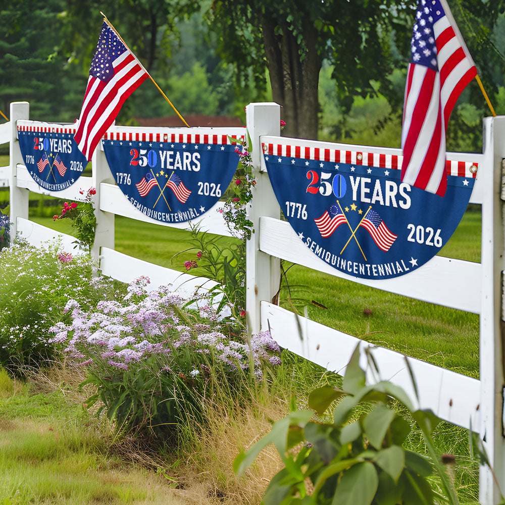 Non-Pleated American Flag Fan for 250th Anniversary Celebration