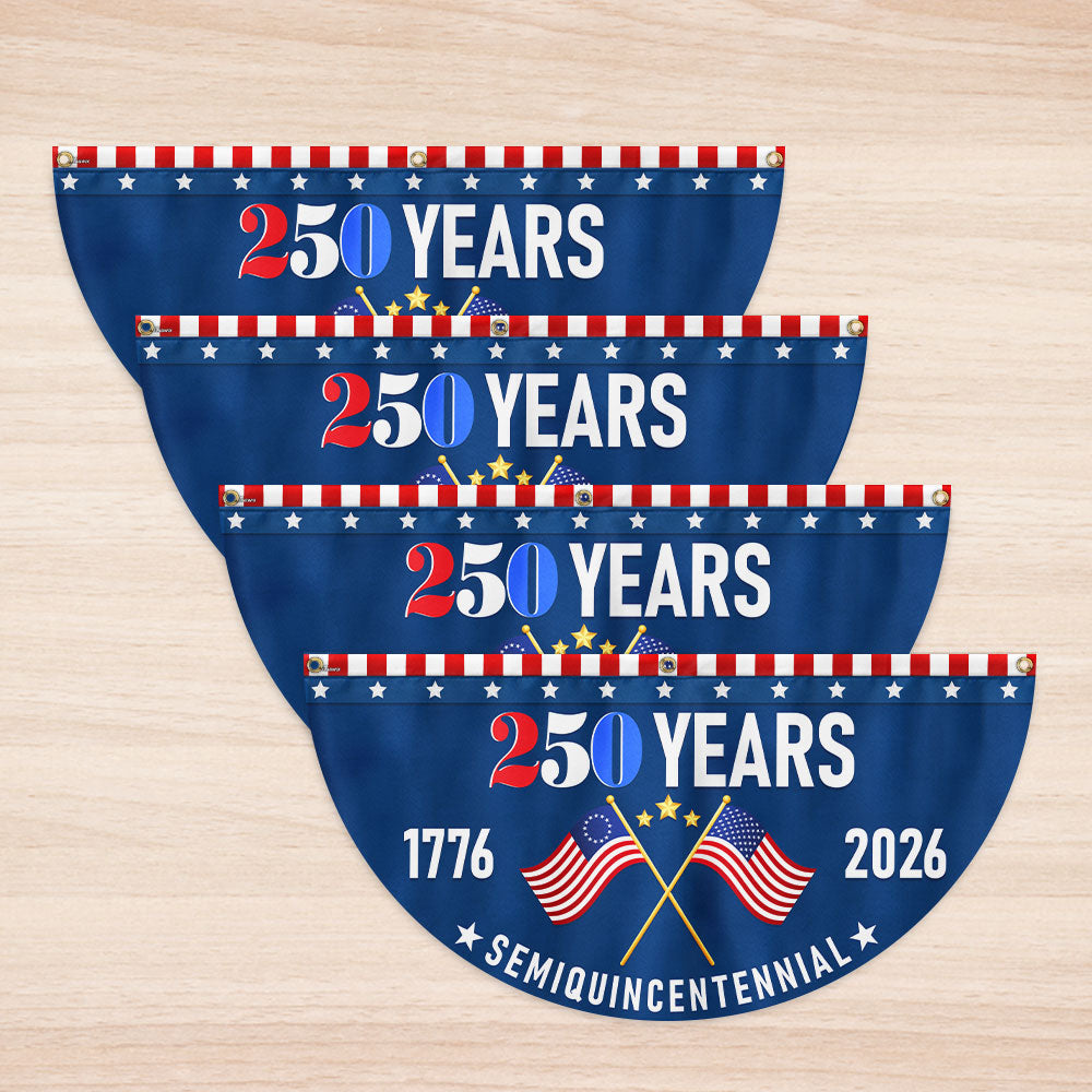 Non-Pleated American Flag Fan for 250th Anniversary Celebration