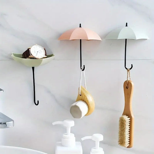 Adhesive Umbrella Wall Hooks Set of 3