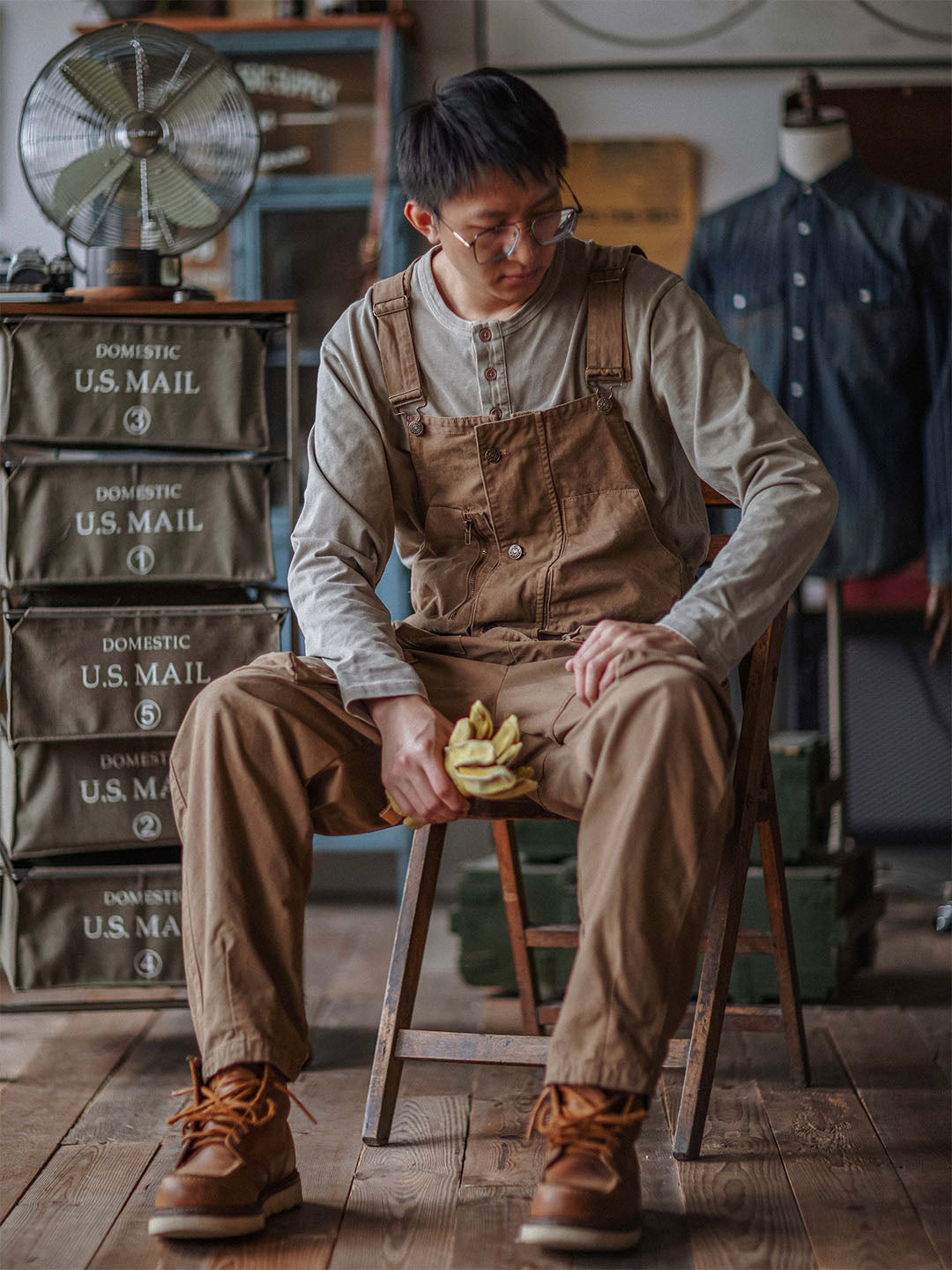 Durable Cotton Canvas Work Overalls with Pockets