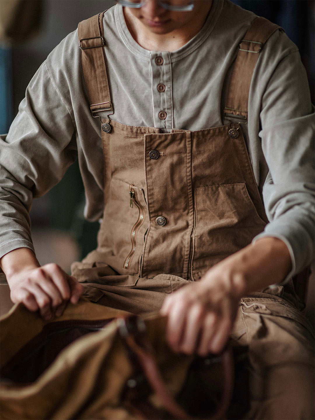 Durable Cotton Canvas Work Overalls with Pockets