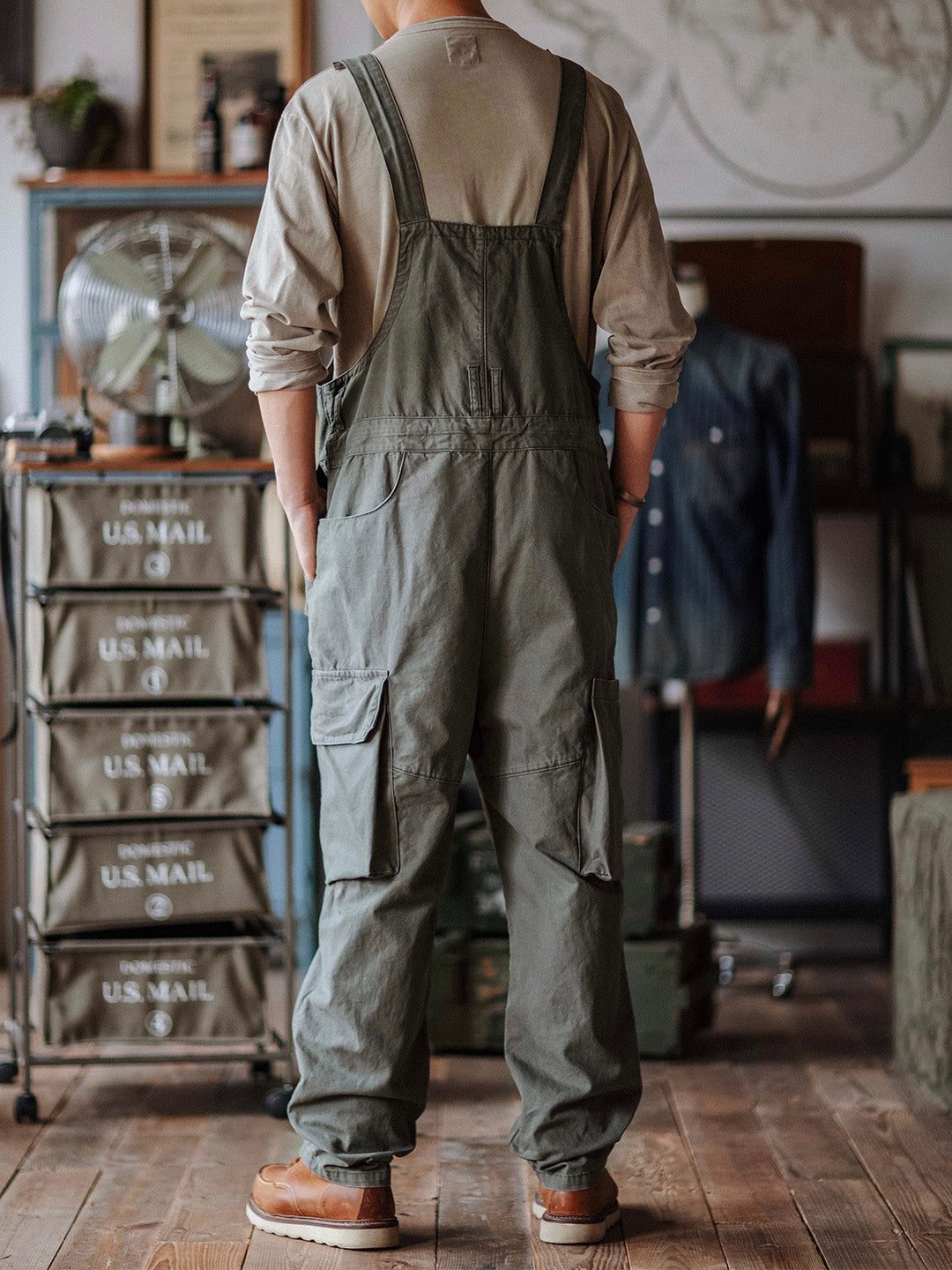Durable Cotton Canvas Work Overalls with Pockets