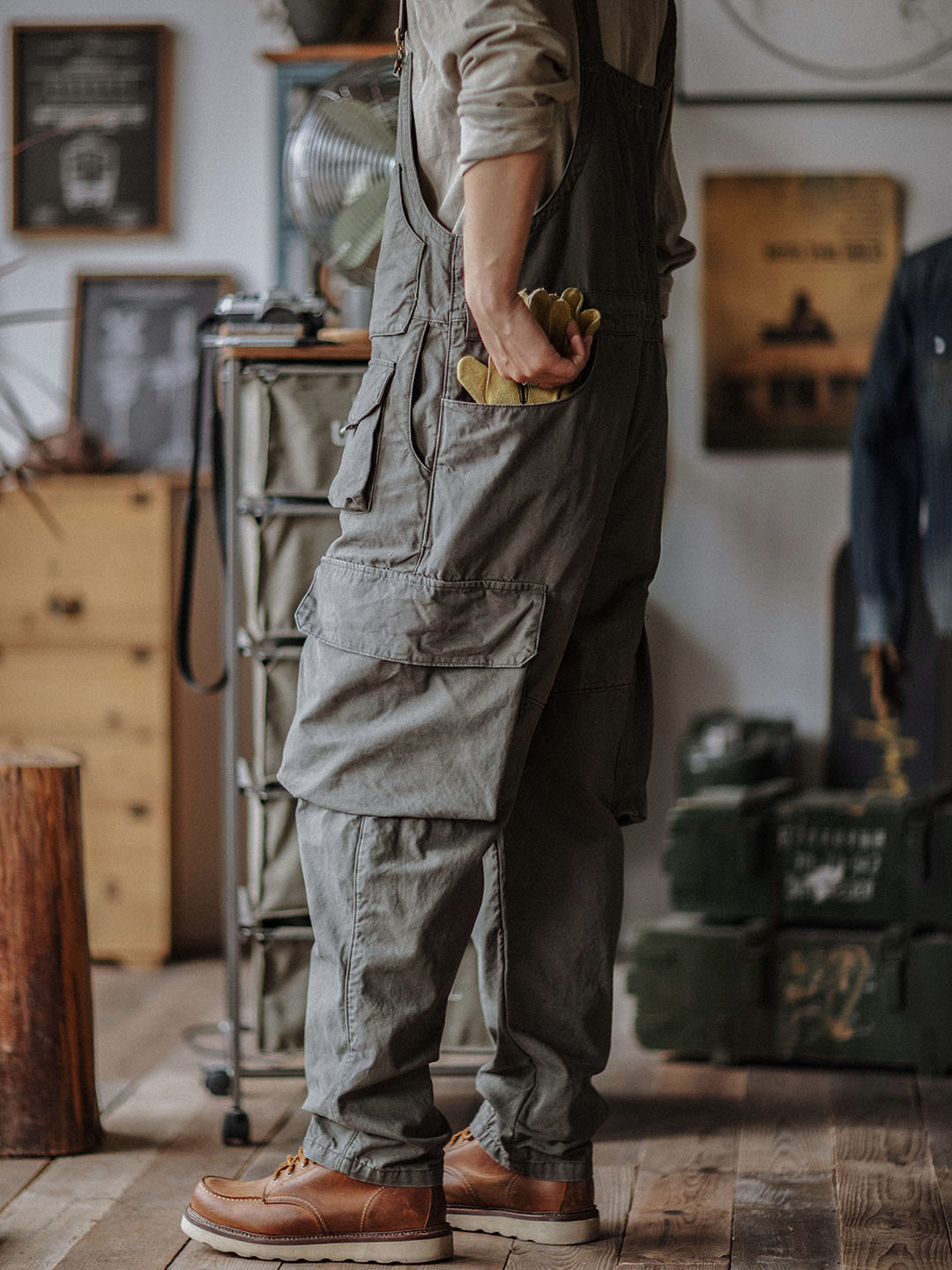 Durable Cotton Canvas Work Overalls with Pockets