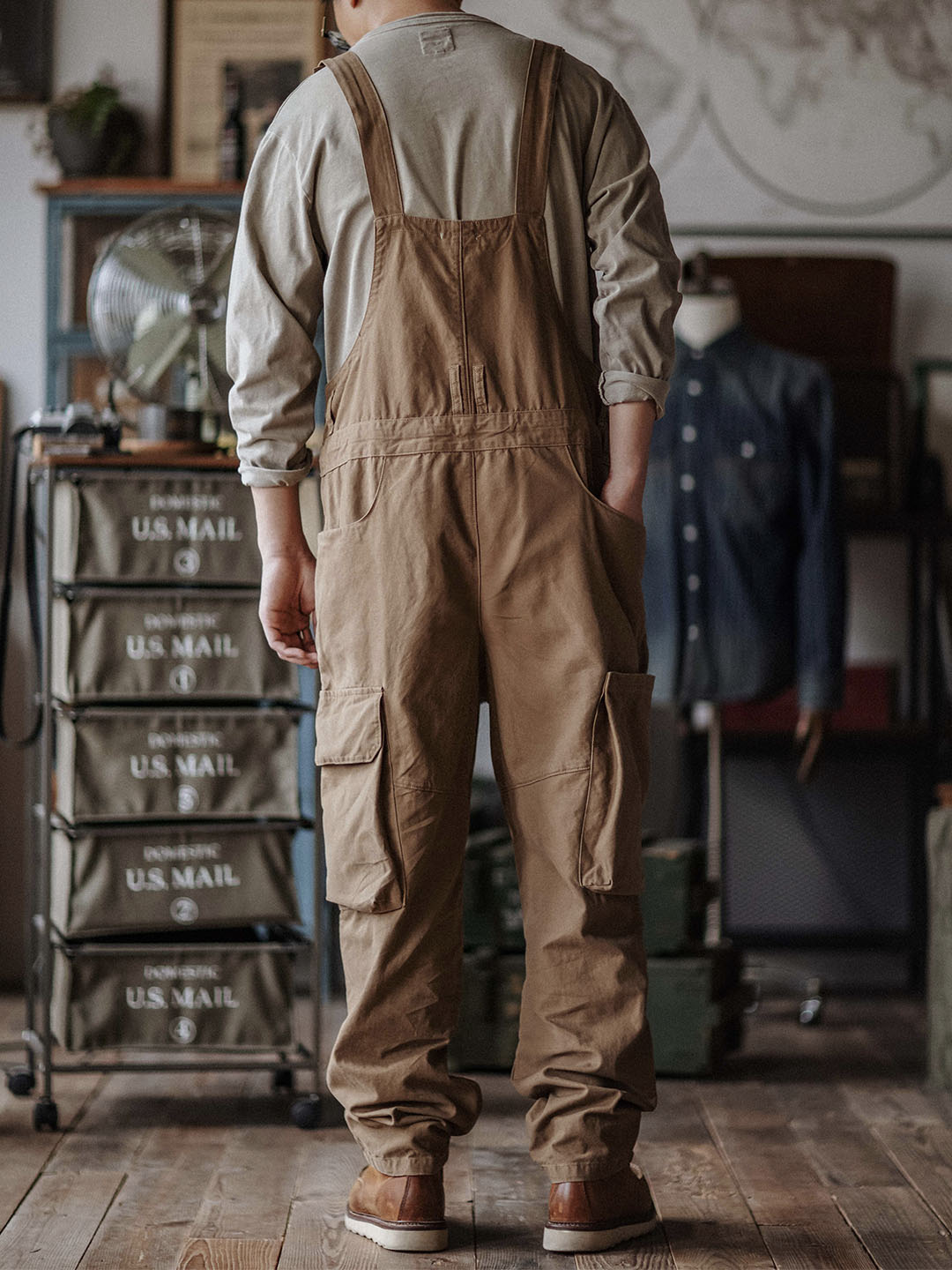 Durable Cotton Canvas Work Overalls with Pockets