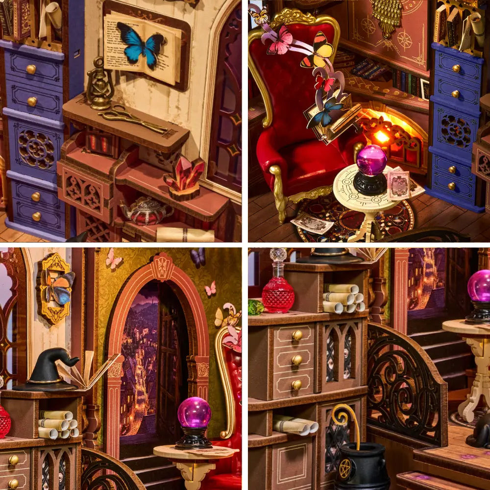 Magic Fantasy Corner Enchanted Shelf Decor with LED Light