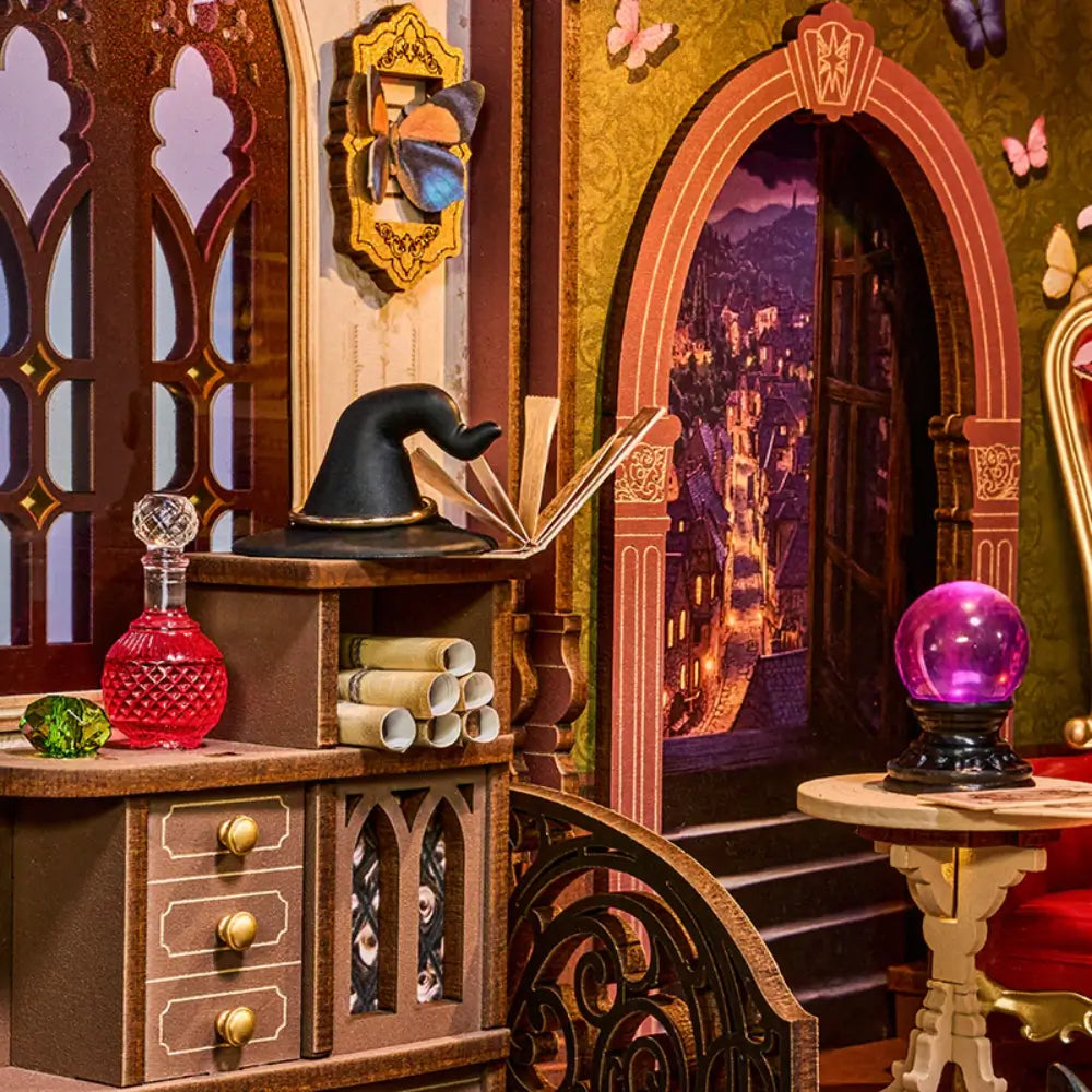 Magic Fantasy Corner Enchanted Shelf Decor with LED Light