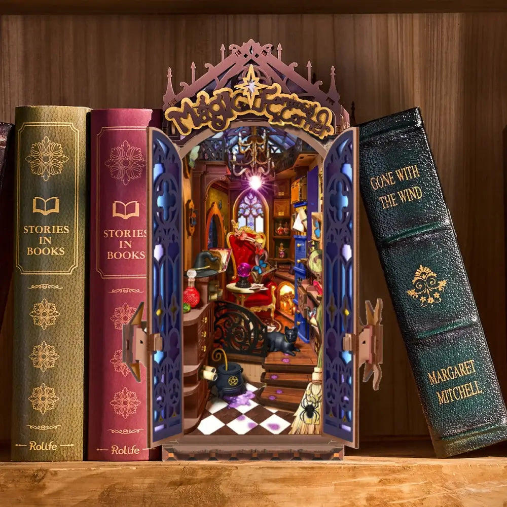 Magic Fantasy Corner Enchanted Shelf Decor with LED Light