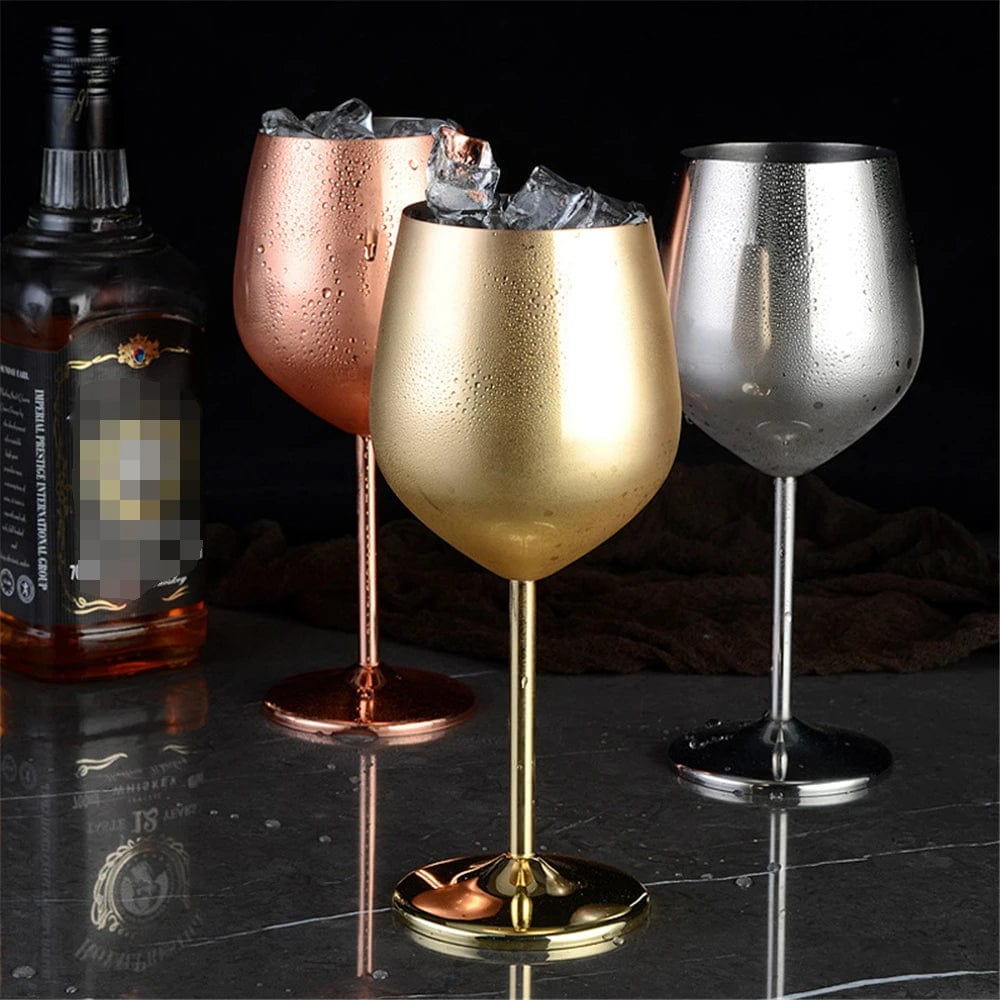 Stainless Steel Wine Goblet - Elegant and Durable 16.9oz