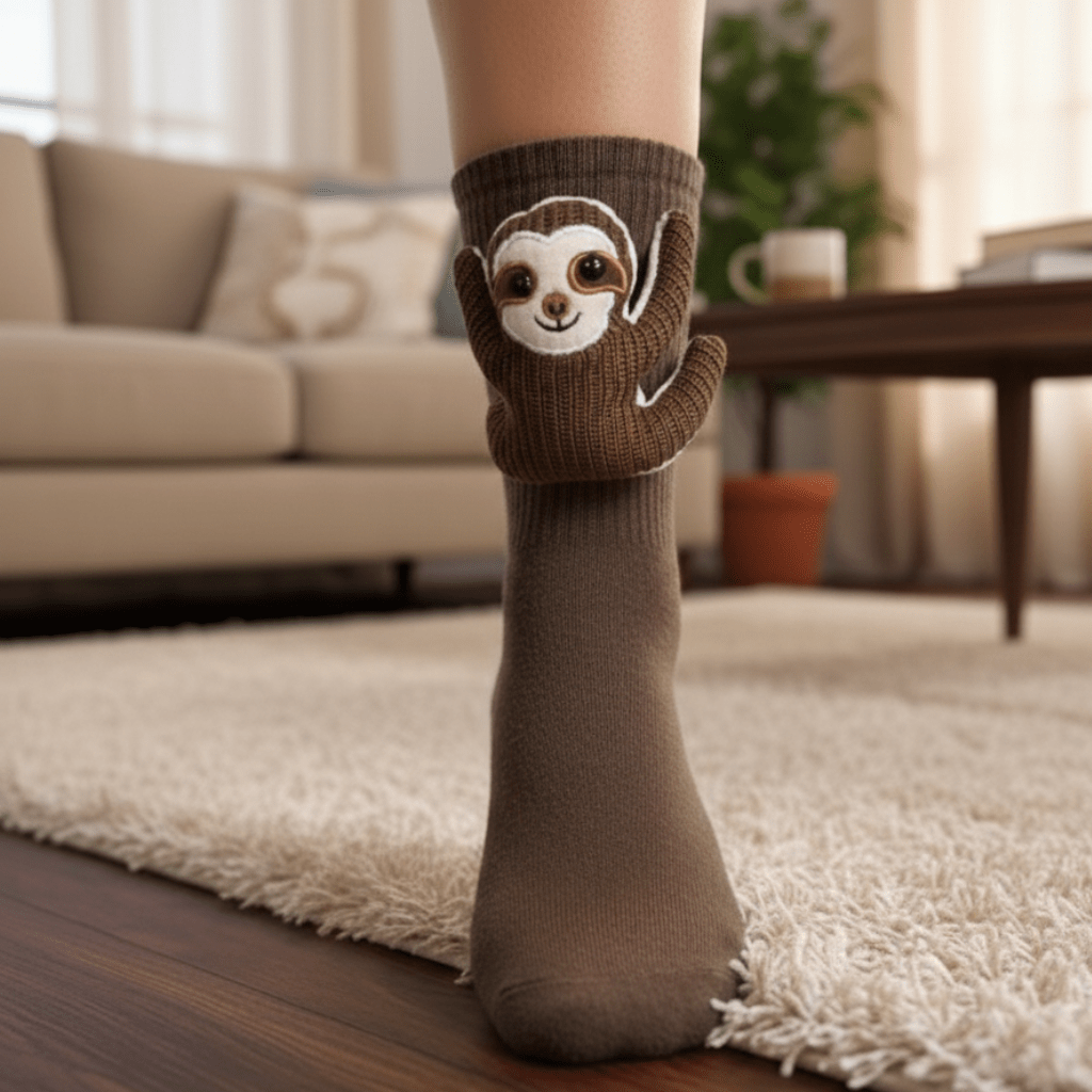 Cozy 3D Animal House Socks with Non-Slip Sole