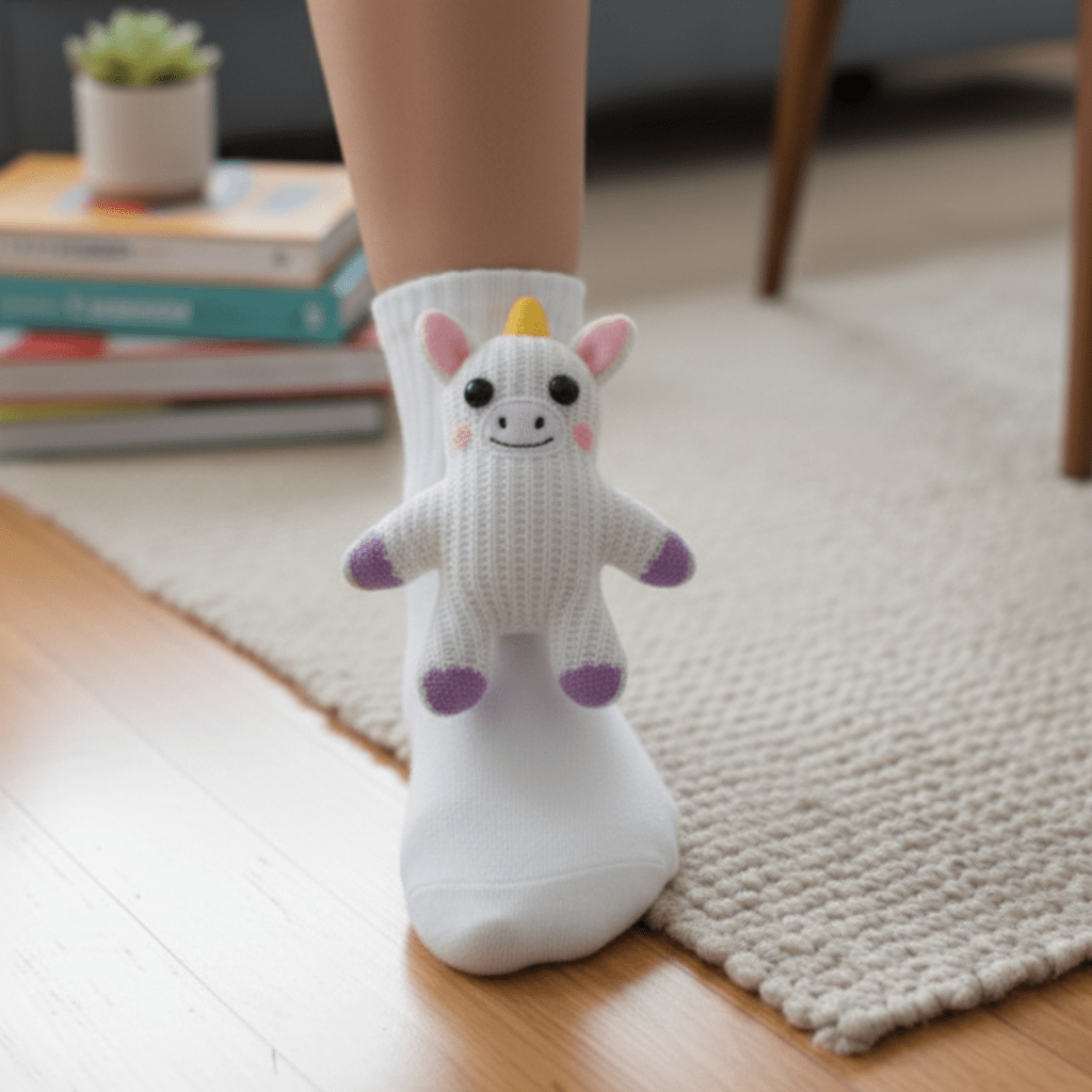 Cozy 3D Animal House Socks with Non-Slip Sole