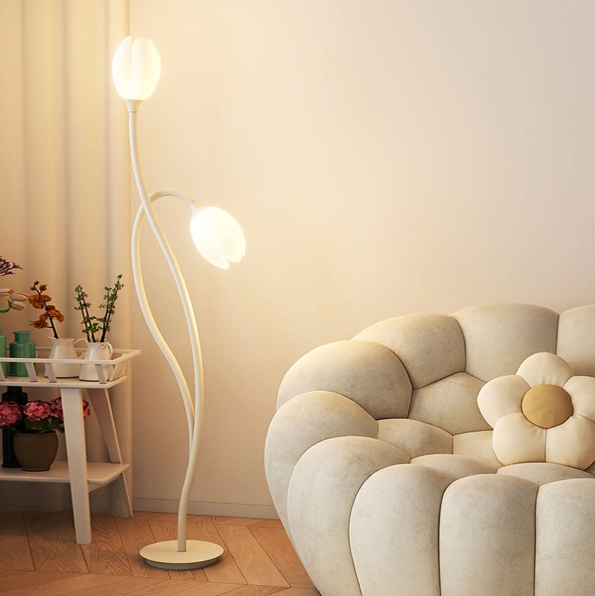 Flower-Inspired Modern Floor Lamp with G9 Socket