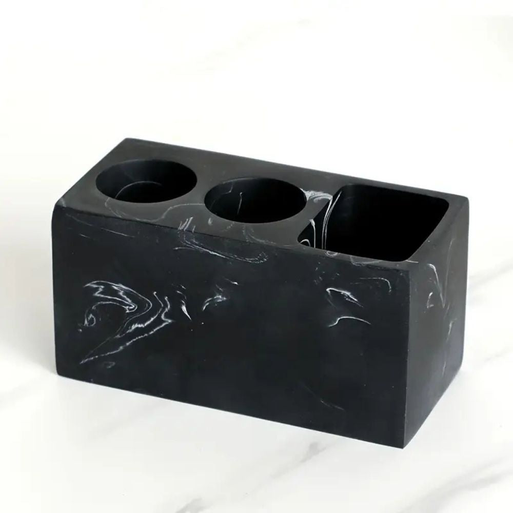 Sleek Resin Toothbrush Holder with Soft Curves