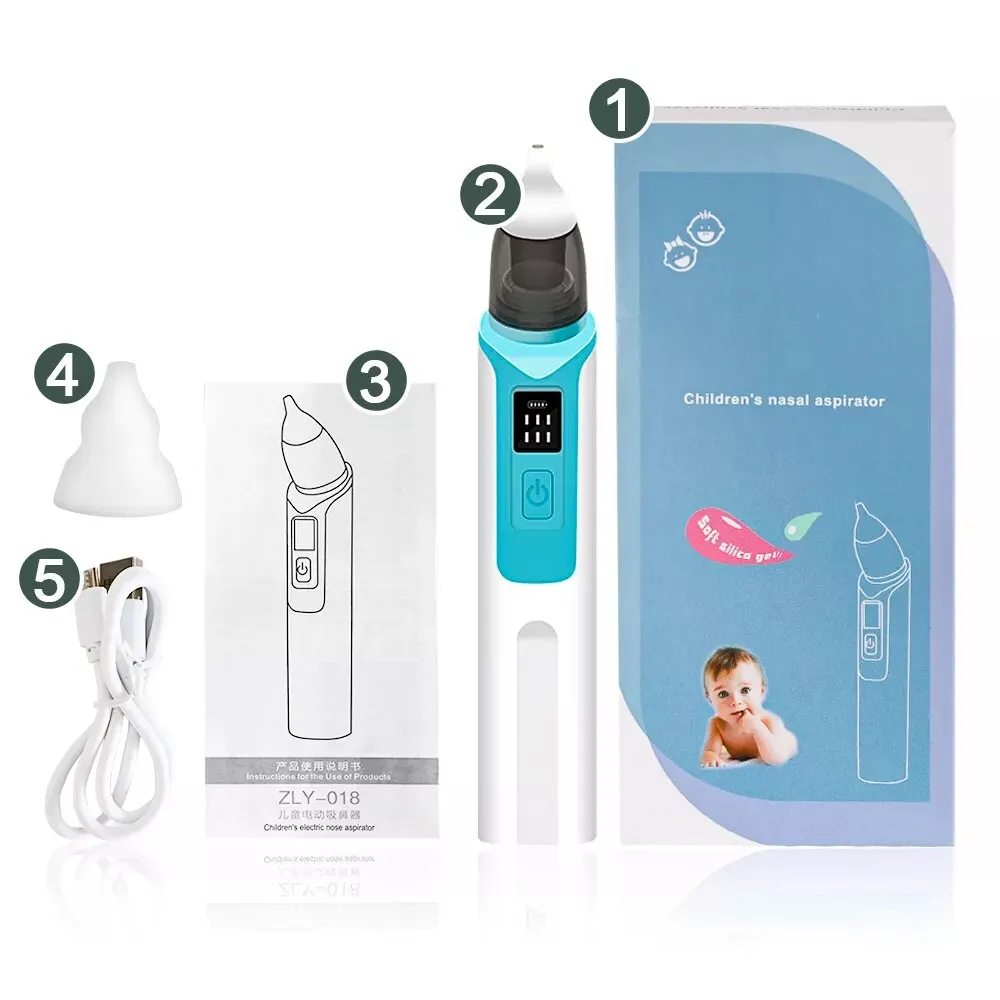 Baby Nasal Aspirator with Anti-Reflux and Rechargeable Battery