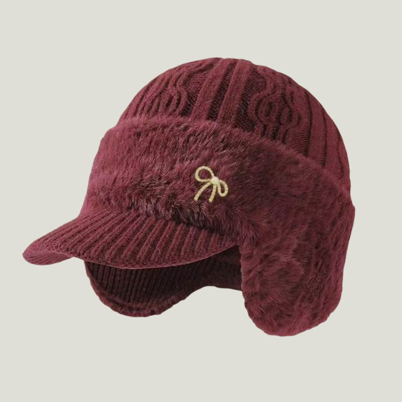 Winter Trapper Hat with Ear Flaps and Visor