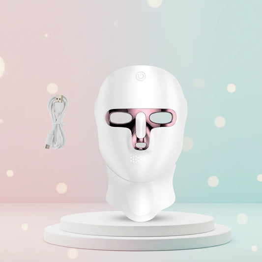 Wireless 7-Color LED Facial and Neck Mask for Skin Rejuvenation