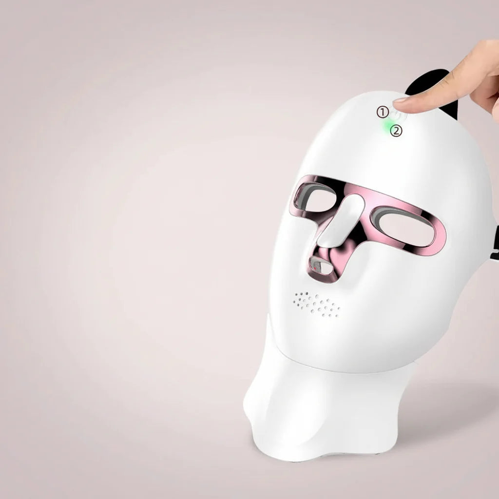 Wireless 7-Color LED Facial and Neck Mask for Skin Rejuvenation