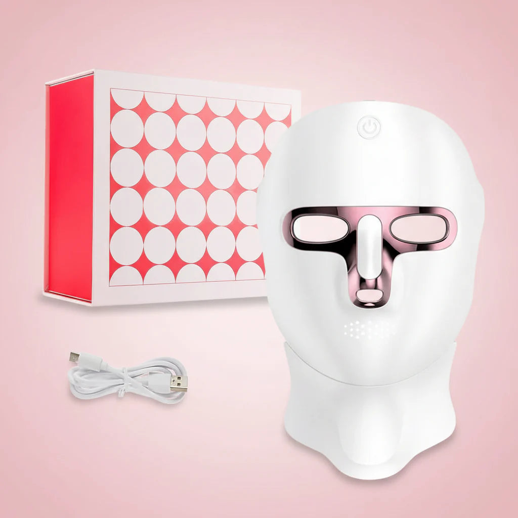 Wireless 7-Color LED Facial and Neck Mask for Skin Rejuvenation