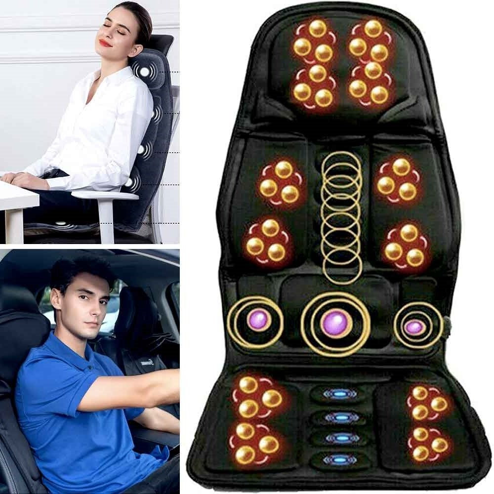 8-Mode Heated Massage Chair Pad for Car and Home