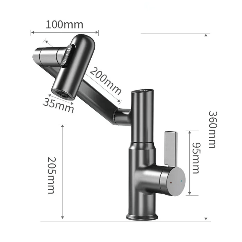 360° Smart Faucet with LED Temperature Display