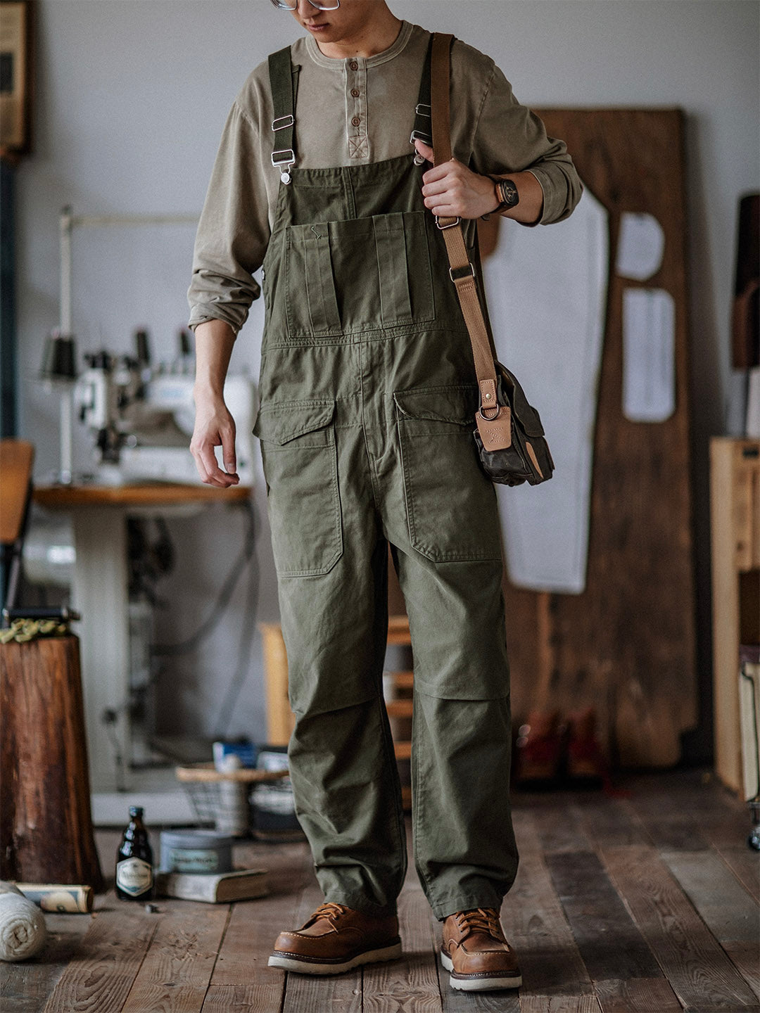 Heavyweight Cotton Relaxed Fit Bib Overalls