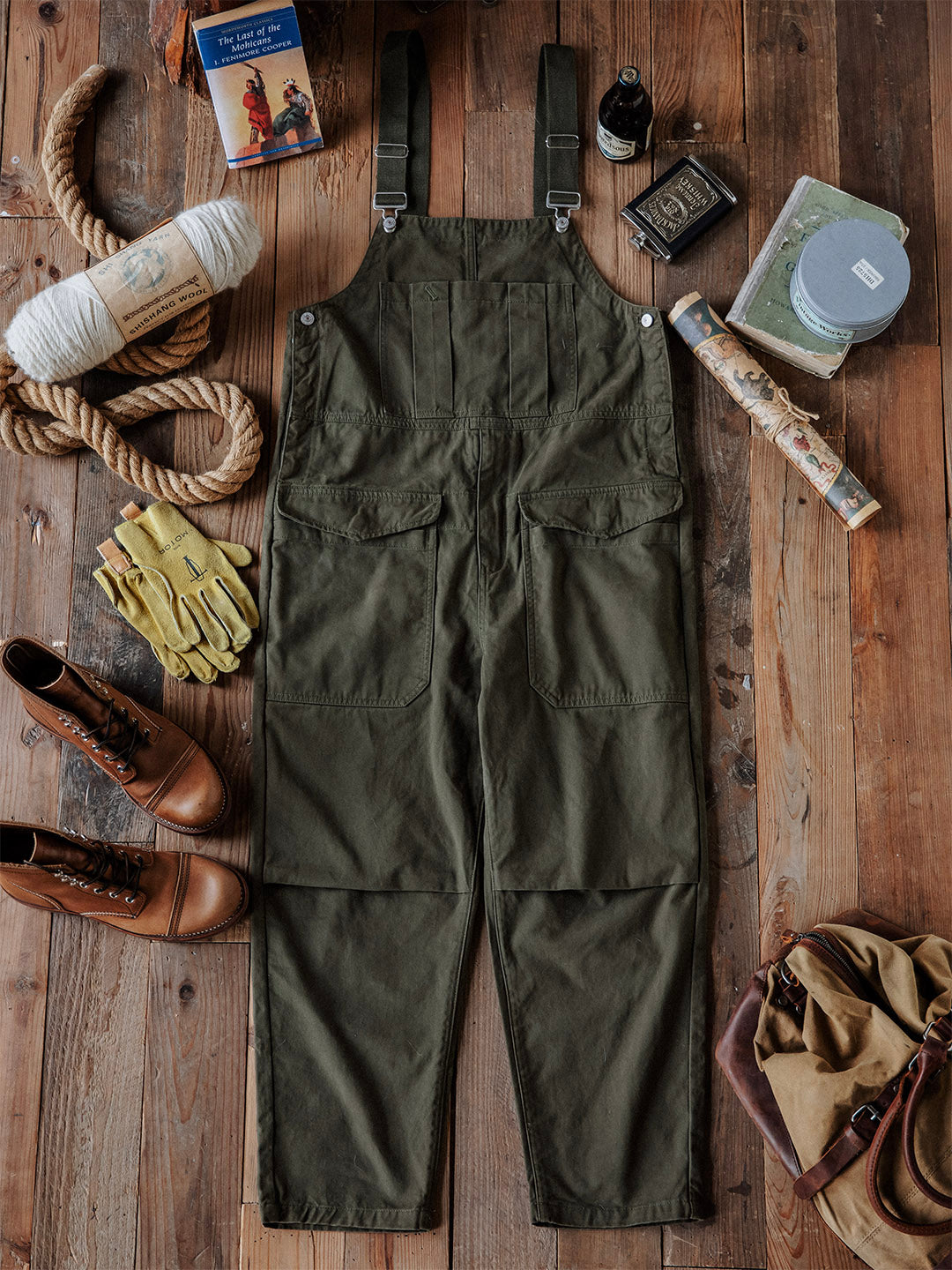 Heavyweight Cotton Relaxed Fit Bib Overalls