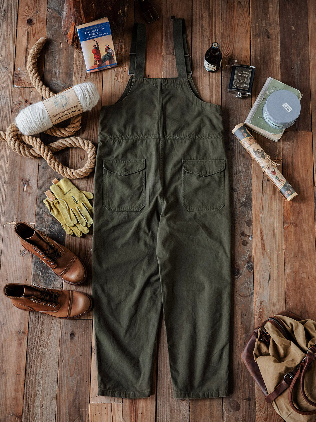Heavyweight Cotton Relaxed Fit Bib Overalls