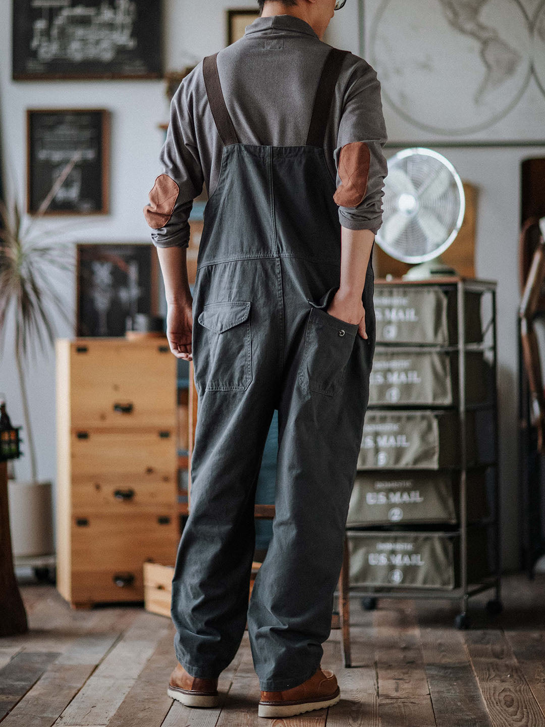Heavyweight Cotton Relaxed Fit Bib Overalls