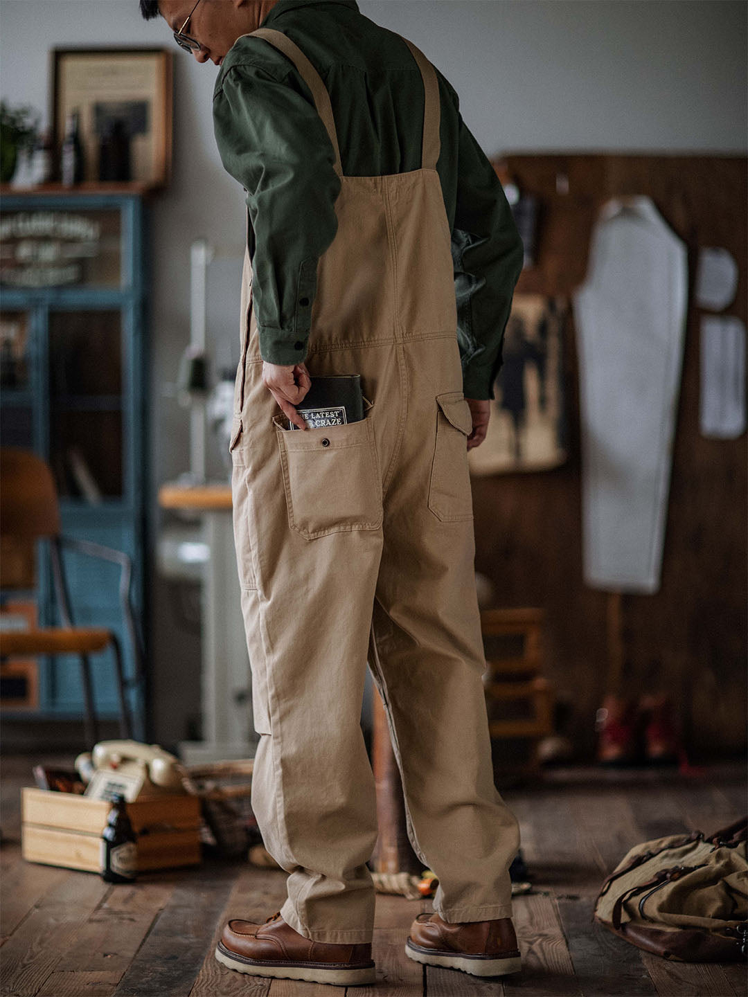 Heavyweight Cotton Relaxed Fit Bib Overalls