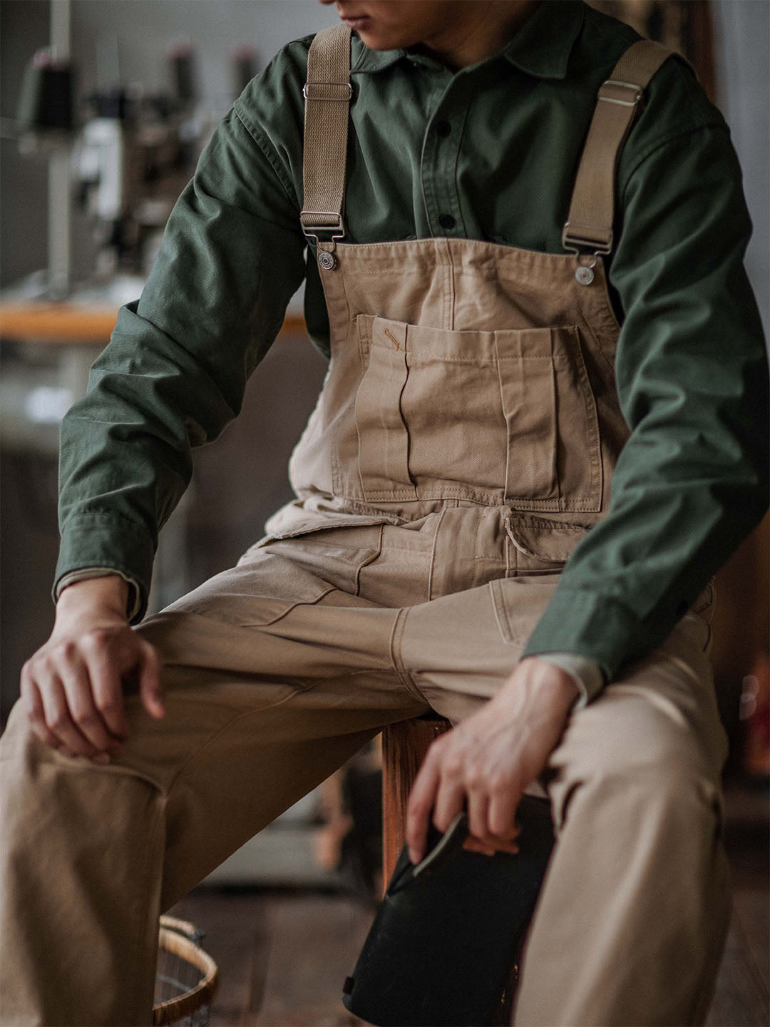 Heavyweight Cotton Relaxed Fit Bib Overalls