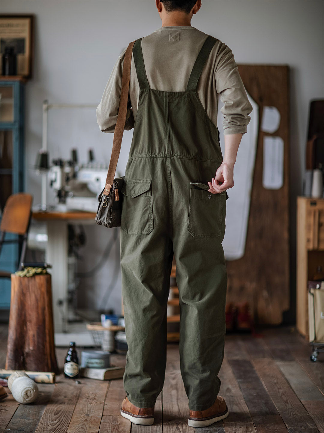 Heavyweight Cotton Relaxed Fit Bib Overalls